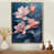 Toile avec cadre flottant or