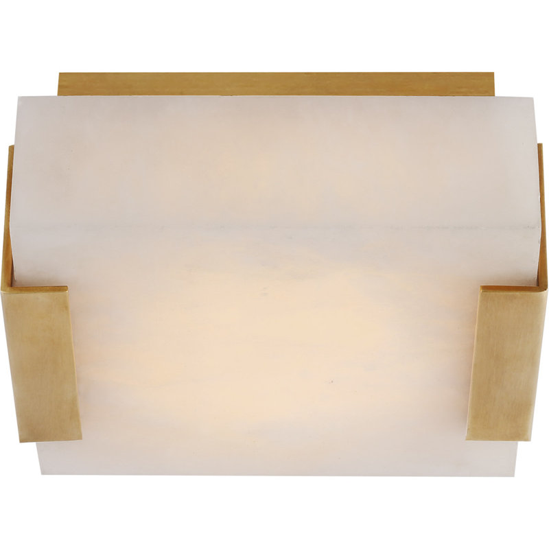 Kelly Wearstler Covet Low Clip Solitaire Flush Mount, Antique Burnished Brass