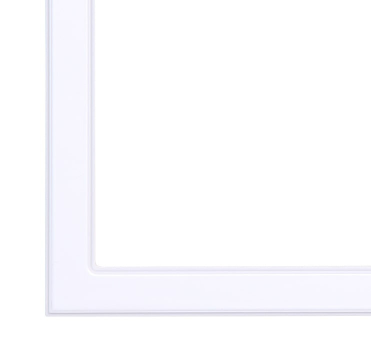 Miroir biseauté pleine longueur patiné, Blanc, 27,38 po x 38,38 po