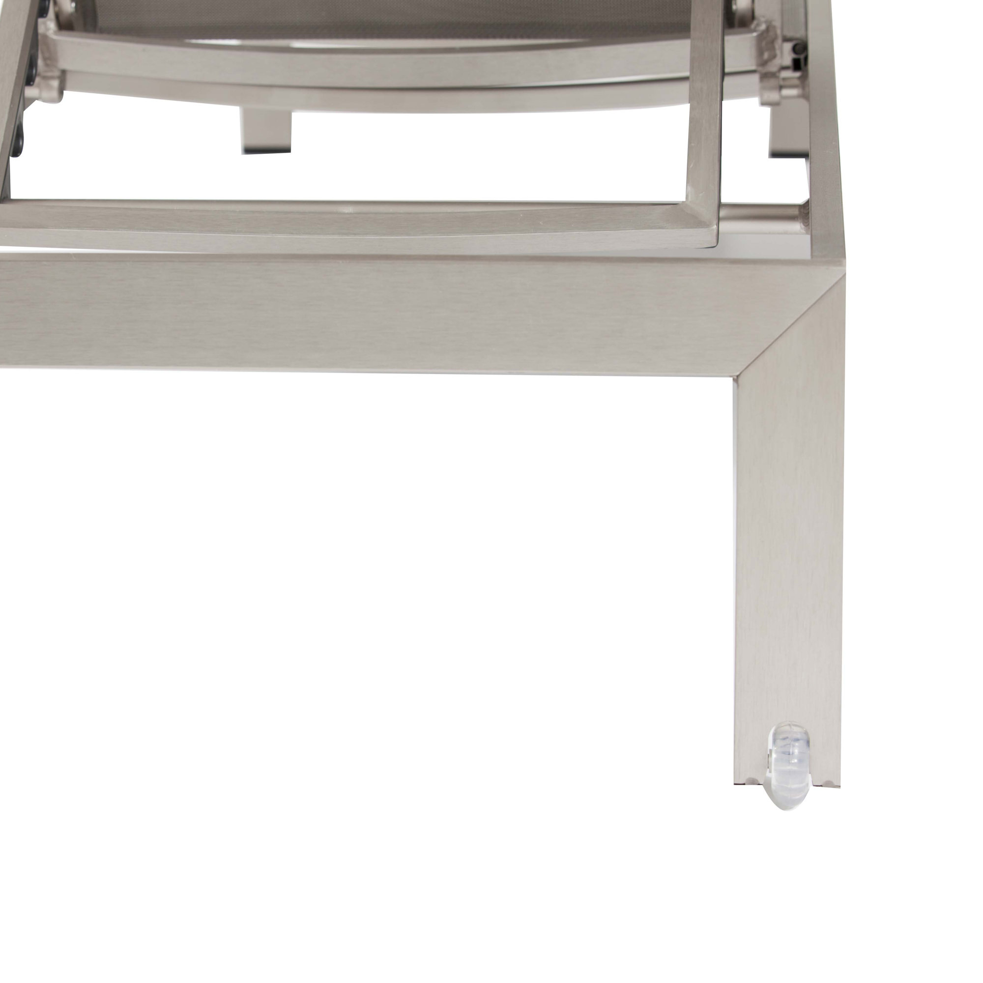 Aynura Outdoor Aluminum Chaise Lounge, Gray