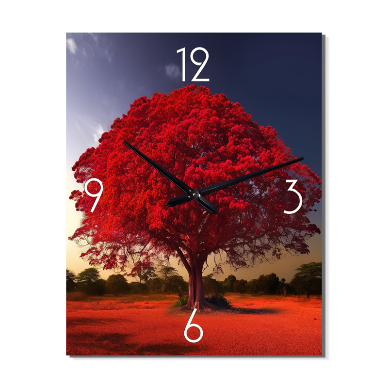 Horloge murale «Le plus beau arbre jaune de la campagne», Très grand