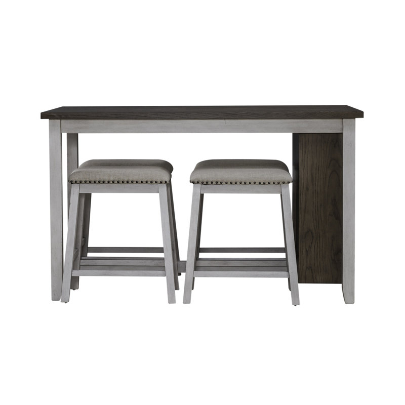 Latour Counter Height Dining Set w/ Upholstered Seats, 36” H x 60” L x 30” W, Two Tone
