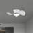 Niamh Modern White Lighted Ceiling Fan Flushmounted 3-Blade LED Remote Control