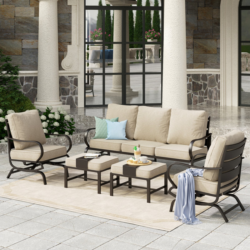 Tapasi Patio Conversation Set, Beige, No