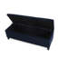 Banc de rangement avec repose-pieds Elias, 51 po, velours bleu marine foncé