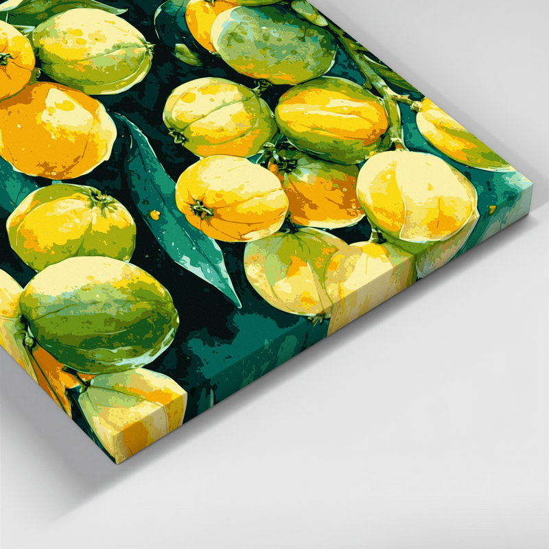 «Fruit Calamansi Brown», art mural sur toile, H 24 po x l 36 po