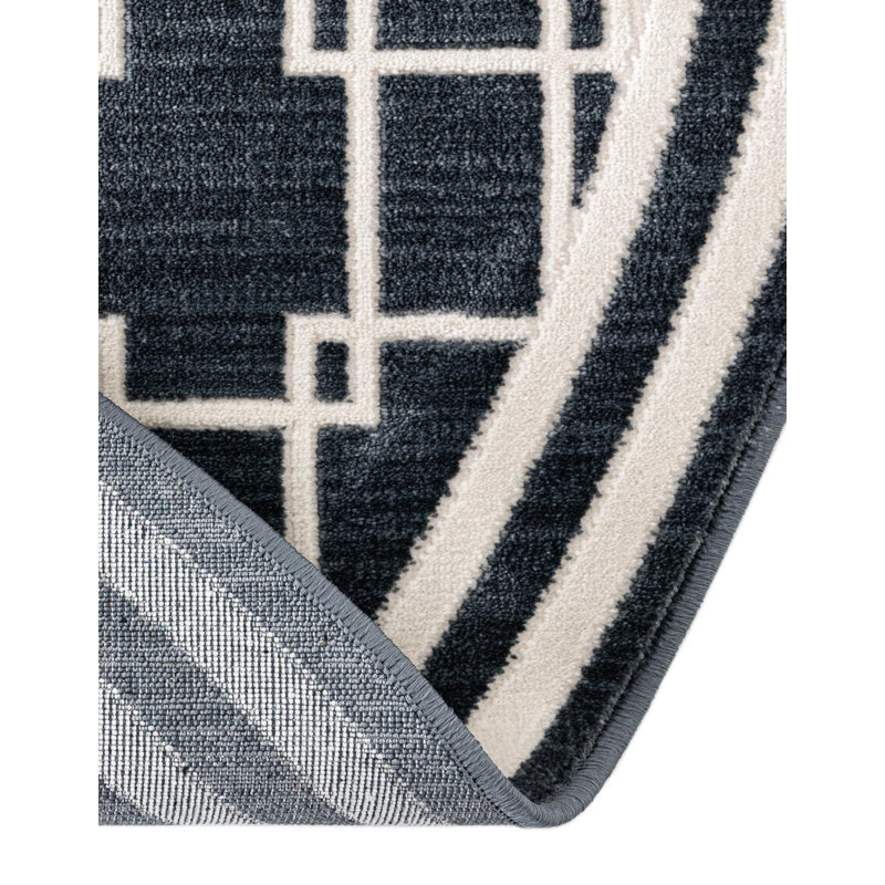 Tapis Uptown bleu marine Jill Zarin, Rond 10 pi