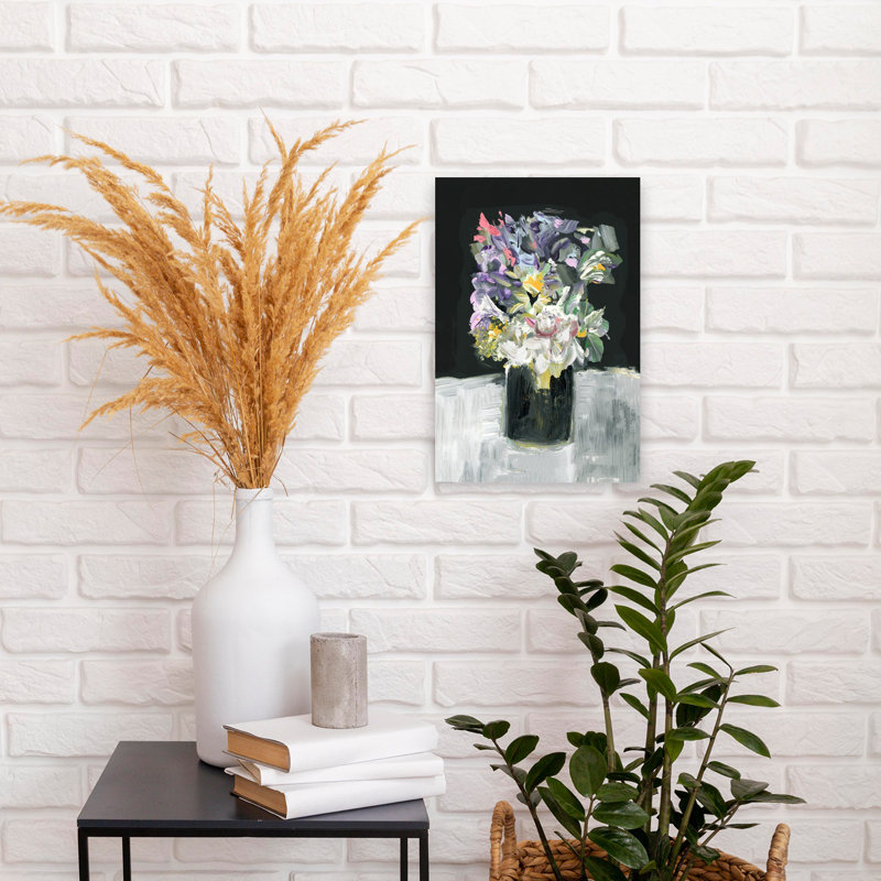 Art mural abstrait contemporain contemporain, H 18 po x l 12 po