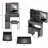 Small Space Left Drawer Desktop Vanity Table + Cushioned Stool, 2 AC+2 USB Power Station-277867220