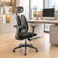 Chaise de bureau ergonomique à dossier divisé avec appui-tête 2d réglable et accoudoirs 4d-862973481