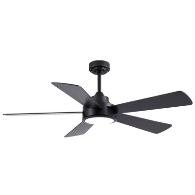 52" Modern 5-blade Ceiling Fans With Lights And Remote