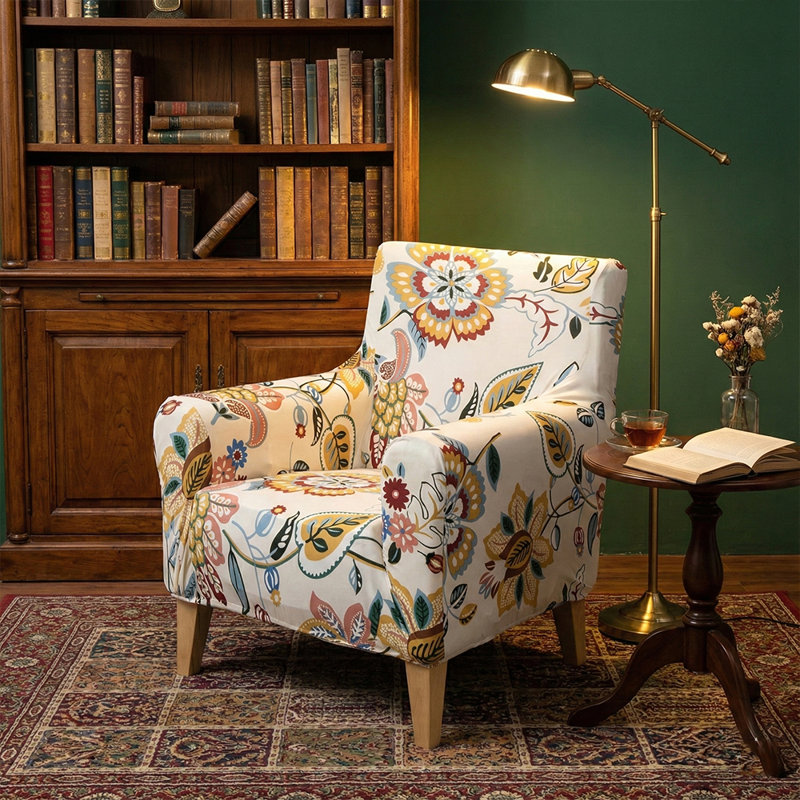 Housse de protection florale pour fauteuil extensible et moderne avec housse de protection pour fauteuil 1 pièce