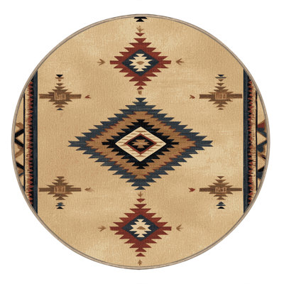 Washable Old West Map Southwestern Area Rug