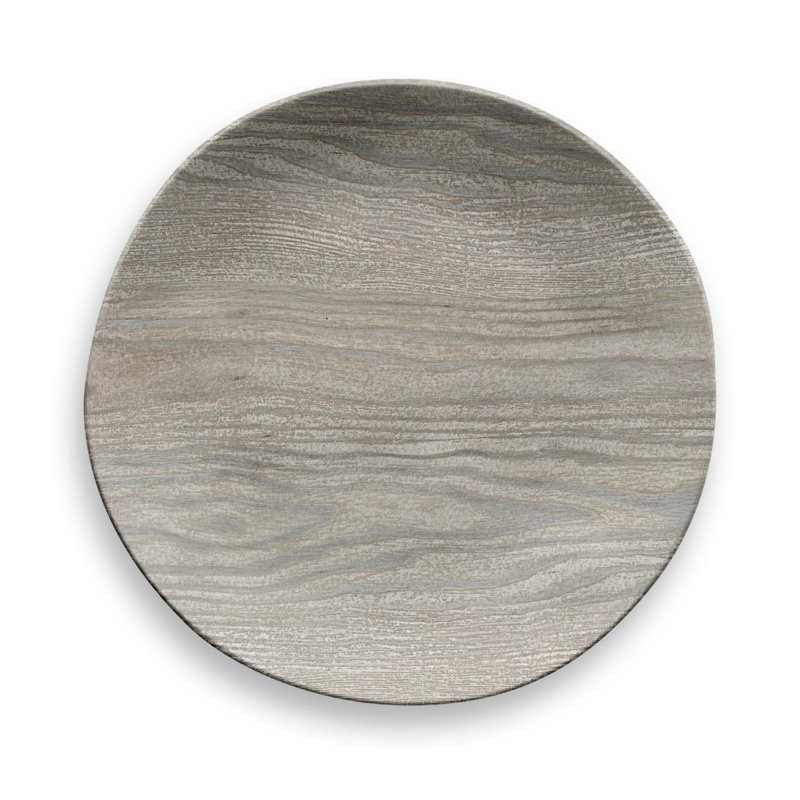 Assiette plate en mélamine Heasley 10,5 po, Gris