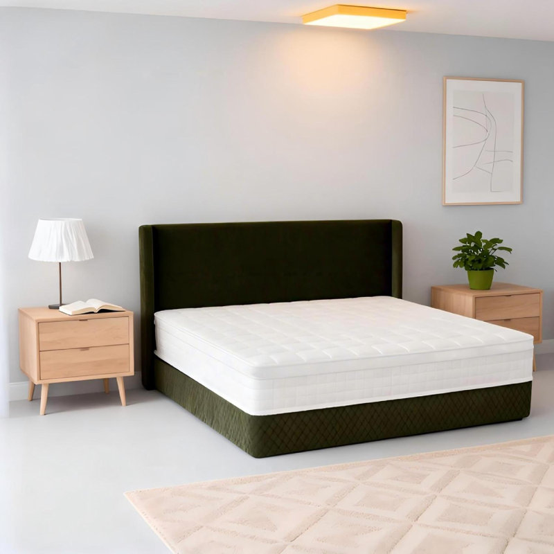 Matelas pour très grand lit hybride à ressorts de 10 pouces avec mousse de gel pour l'isolation des mouvements et le soutien des bords