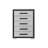 5-Drawer Vertical Chest With Monochrome Bar Handles