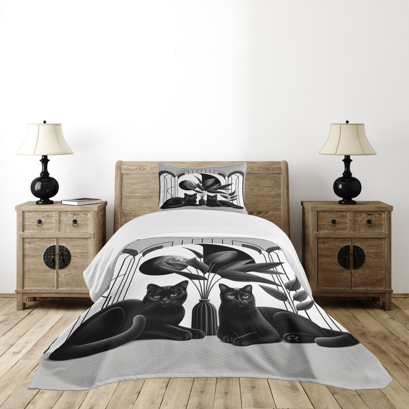 Polyester Coverlet, Twin Coverlet / Bedspread + 1 Standard Sham