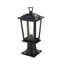 Jamila 7 Inch Outdoor Post Light in Black