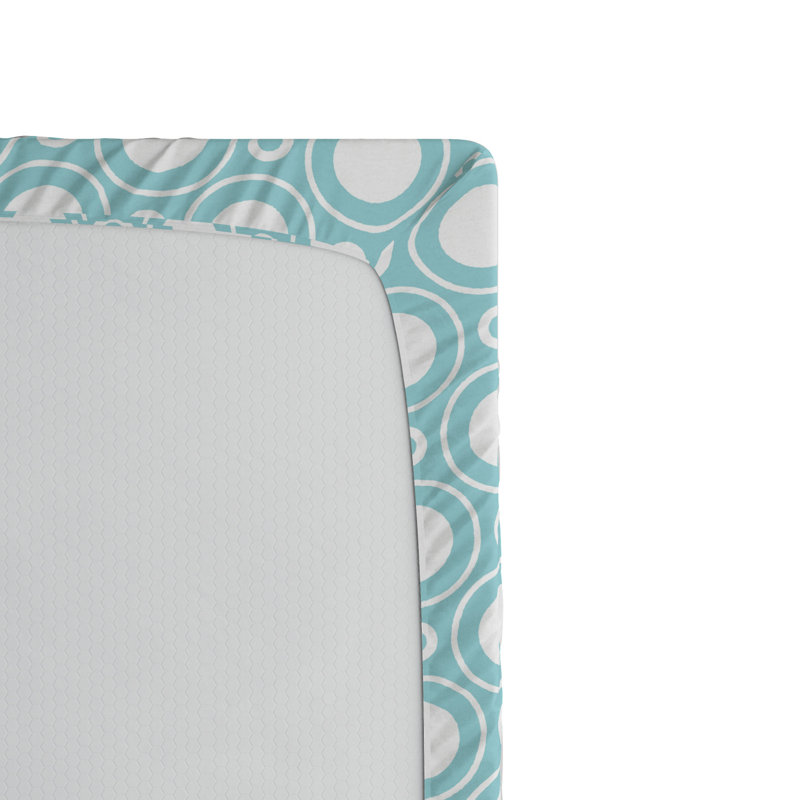 Microfiber Floral Fitted Sheet, Twin XL Fitted Sheet, Polka Dots