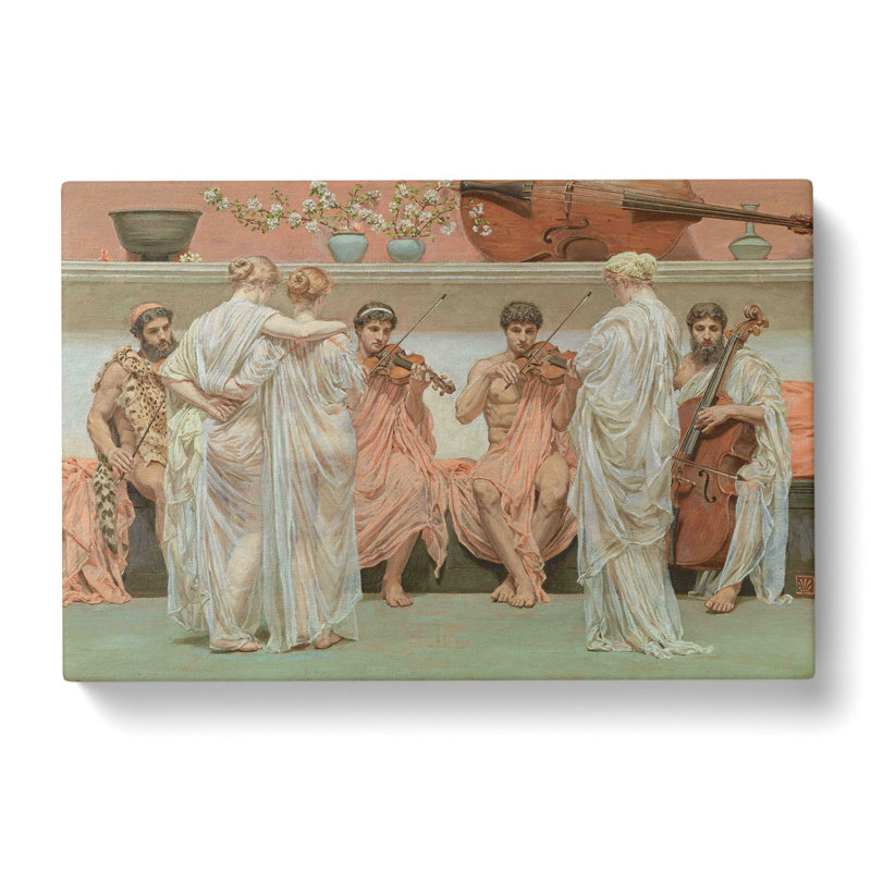 The Quartet by Albert Joseph Moore - Wrapped Canvas Painting, 50cm H x 76cm W x 3cm D