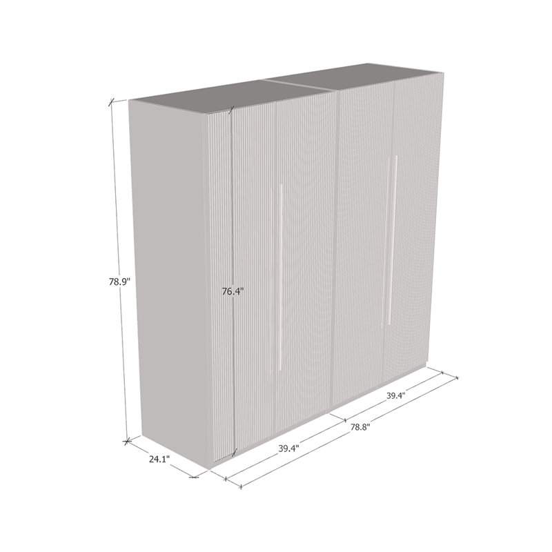 Armoire Brazeal 78,9 po avec finition ultrabrillante