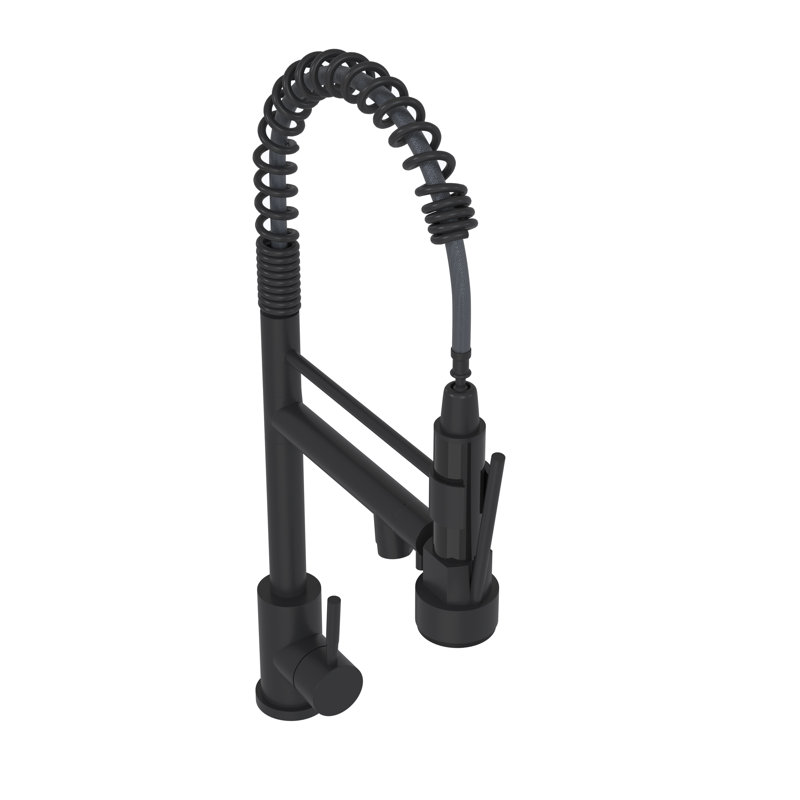 Bothwa Home CUPC Certified 19" Single Handle Kitchen Faucet (Matt Black Finish), Matte Black