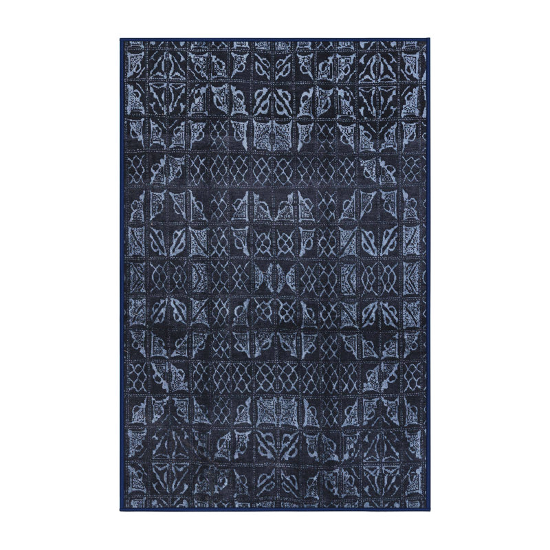 Tapis abstrait moderne 4489, Tapis de couloir 2 pi x 5 pi