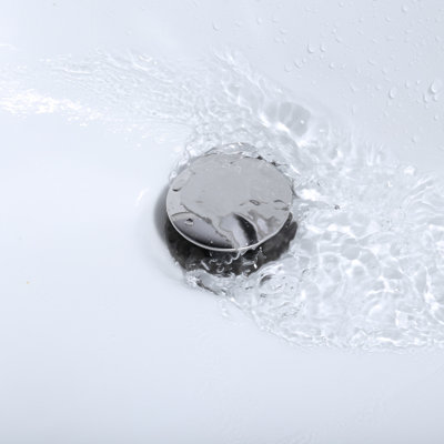 Drain escamotable de lavabo de salle de bain avec trop-plein