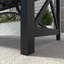 Table de salle à manger rectangulaire en aluminium avec trou pour parasol l 88,4 "x P 40,2"