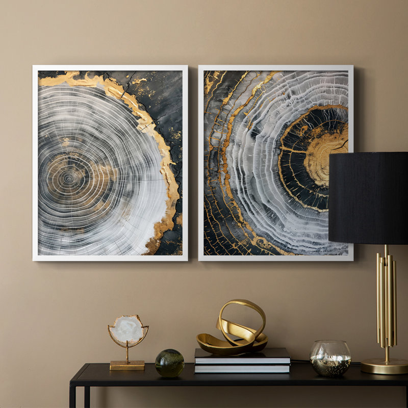 Série ABSTRACT CCxxv - reproduction encadrée de qualité supérieure - prête à être accrochée - aucun clou requis - aucun clou requis