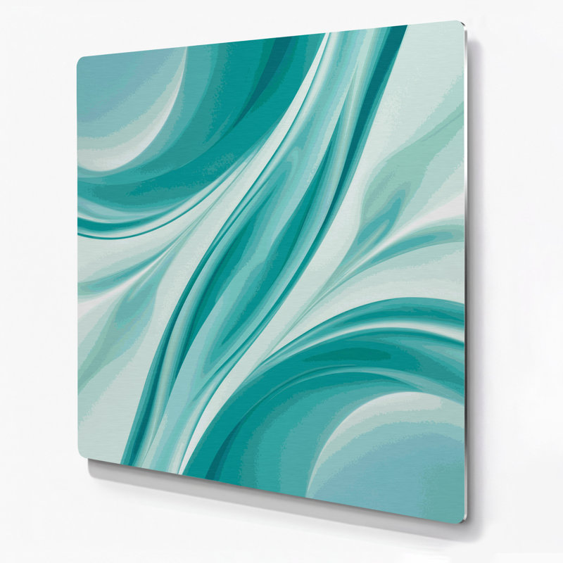 Gradient Abstract 72 Blue Metal Wall Art