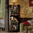Black Solid Wood Corner Cabinet