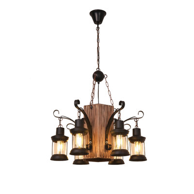 Aldolphus 6 - Light Dimmable Geometric Chandelier