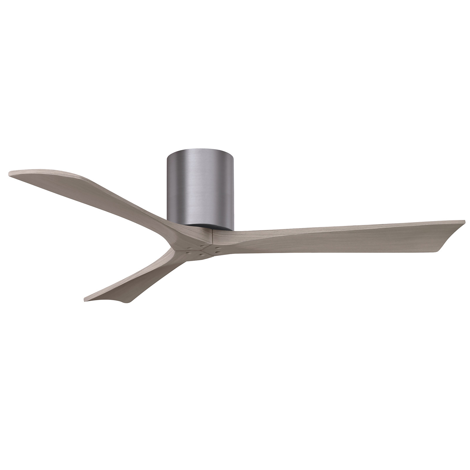 Olivier 3 Blade Ceiling Fan, Brushed Pewter, Gray Ash Tone, 52"