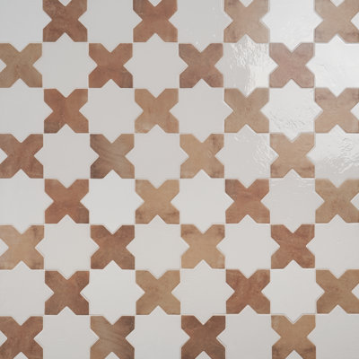 Carreau de porcelaine pour plancher et mur d'aspect terre cuite 6,1 po x 11,9 po Bond Tile Souk (8,26 pieds carrés / caisse)
