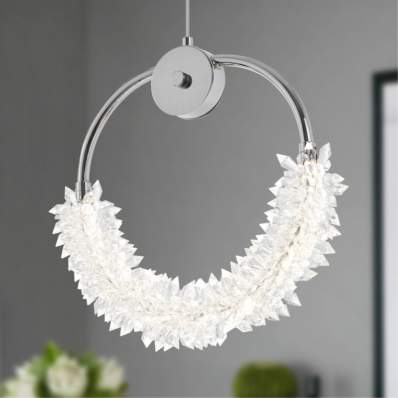 Lustre en cristal moderne avec lampe de chevet Cristal