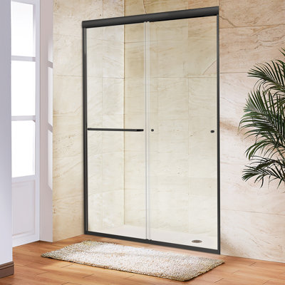 Porte de douche sans cadre à double porte coulissante l 48 po x H 72 po