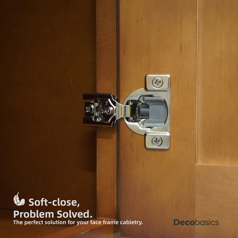Brushed Nickel Soft Close Cabinet Hinges 10-Pack