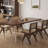 Miggie Ash Rectangular Solid Wood Top with Plastic / Acrylic Base Dining Table-827005071