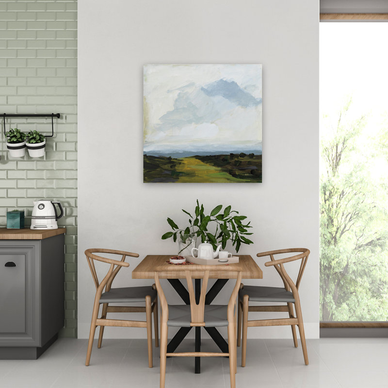 Dark Hillside Contemporary Art, 32" H x 32" W