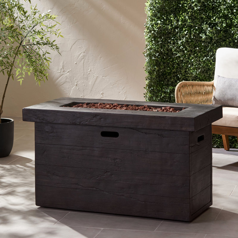 Rectangular Fire Pit With 50,000 , Magnesium Oxide, Brown, Outdoor Captivating Aspect Heat Companion