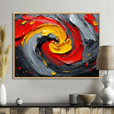 Abstrait volcanique émotif «I» - Art abstrait abstraite