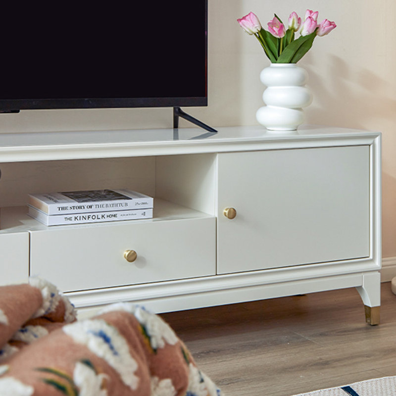 Meuble télé blanc clair, 78.74"