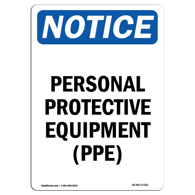 Enseigne d'équipement de protection individuelle (EPI)