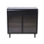Buffet en acier / verre trempé 31,49 po x P 13,77 po x H 31,1 po - Noir antique