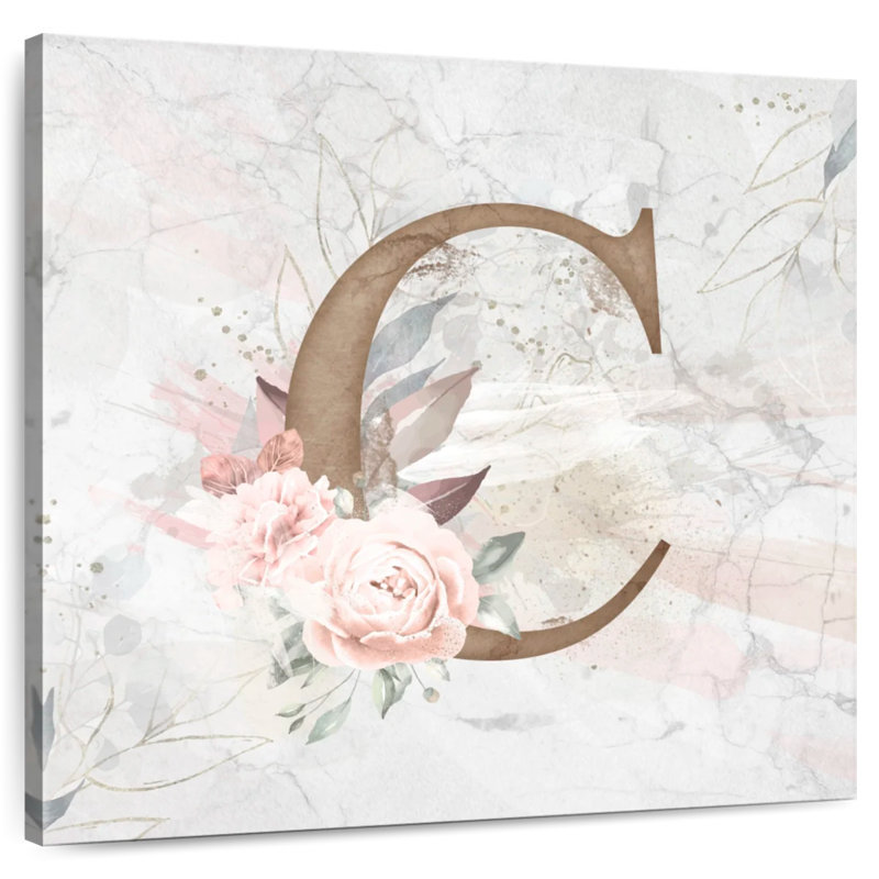 Tergel Floral Letter C, 36" H x 36" W