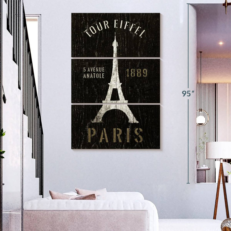 Nicci Refurbished Eiffel Tower, 74" H x 48" W