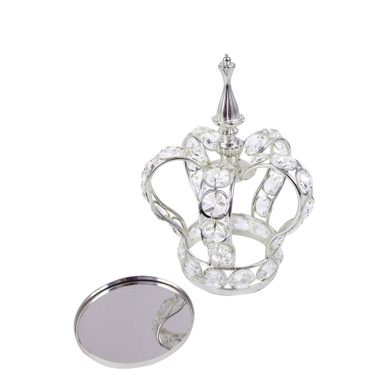 Centre de table SantaCruz, H 7 po x l 6 po x P 6 po, Argent