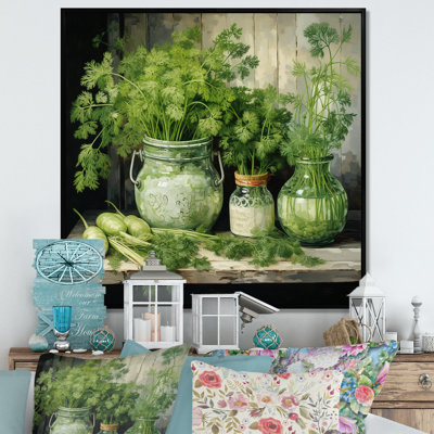 Herbes de poterie délices 3 - art mural herbes