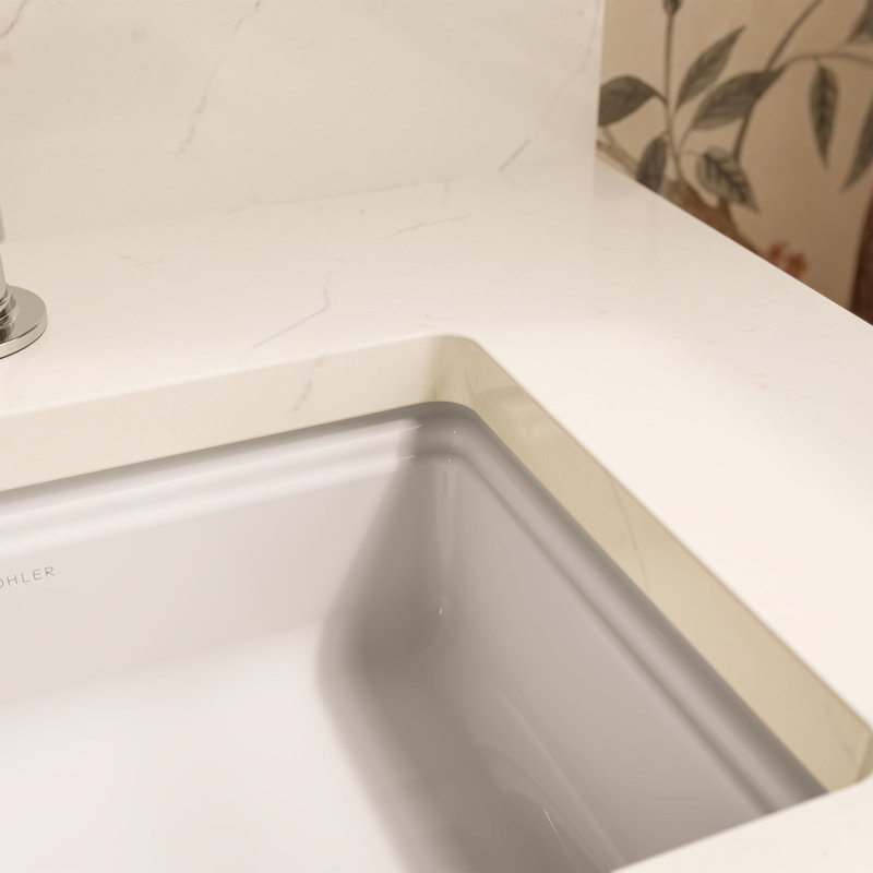 Lavabo de salle de bain rectangulaire encastrable 16-9 / 16 "Claude by Studio McGee, Blanc